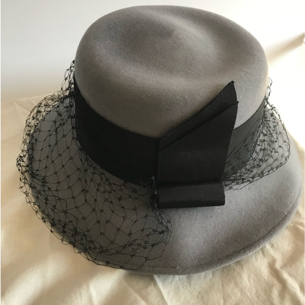Vintage women’s hat with a black veil.